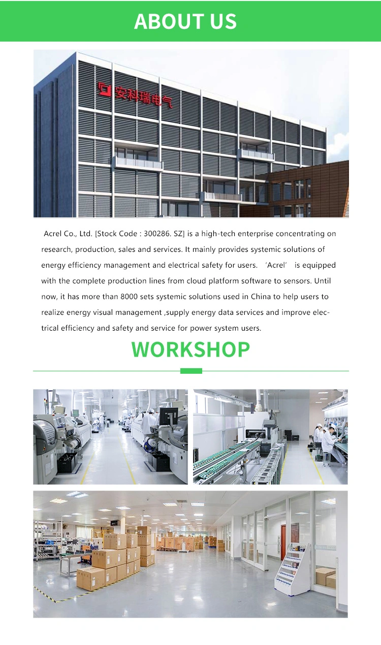 Acrel Adl3000e/C Three Phase DIN Rail Energy Meter with RS485modbus-RTU 80A Directly Connected