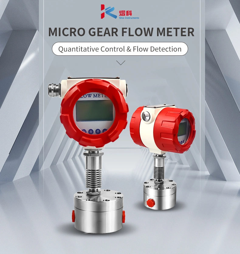 DN50 150-1500L/H Mechanical Type Oval Gear Asphalt Flow Meter