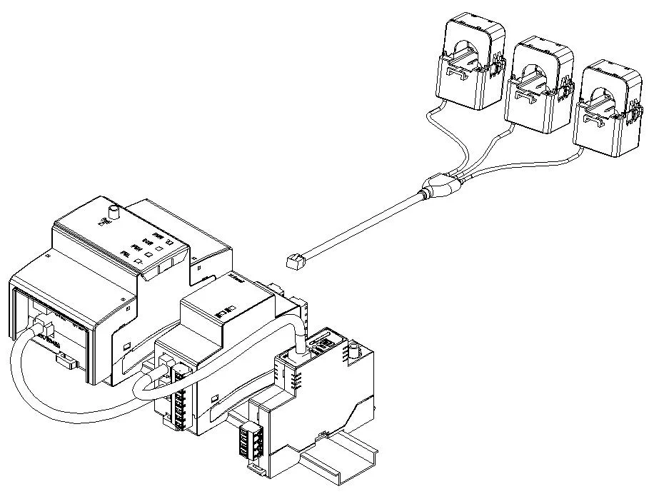 DIN Rail Multi Channels 3 Phase Electricity Energy Power Meter for Residential Building Office