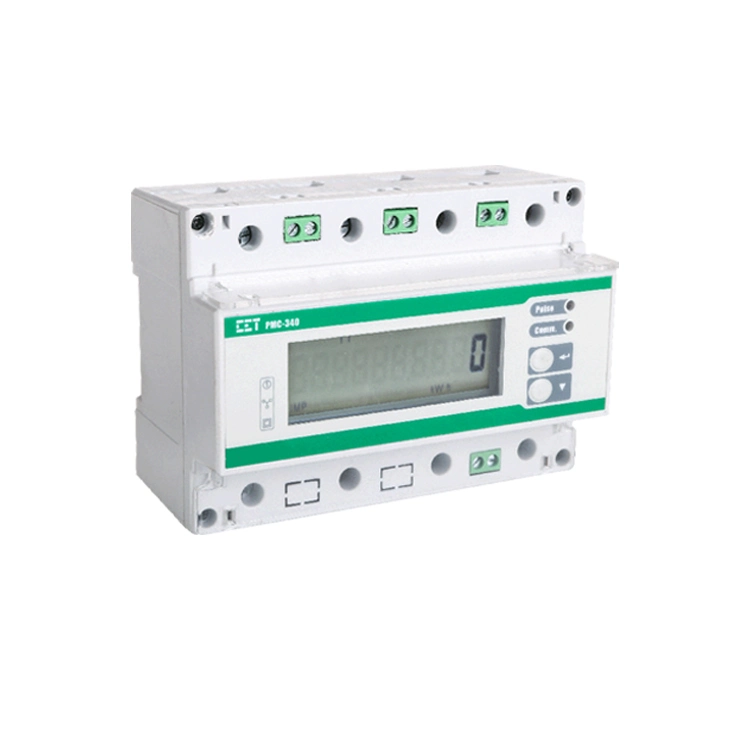 PMC-340 35mm DIN Rail Self-Powered Three-Phase 100A Direct Input Multifunction Energy Meter with 1 Solid State Output