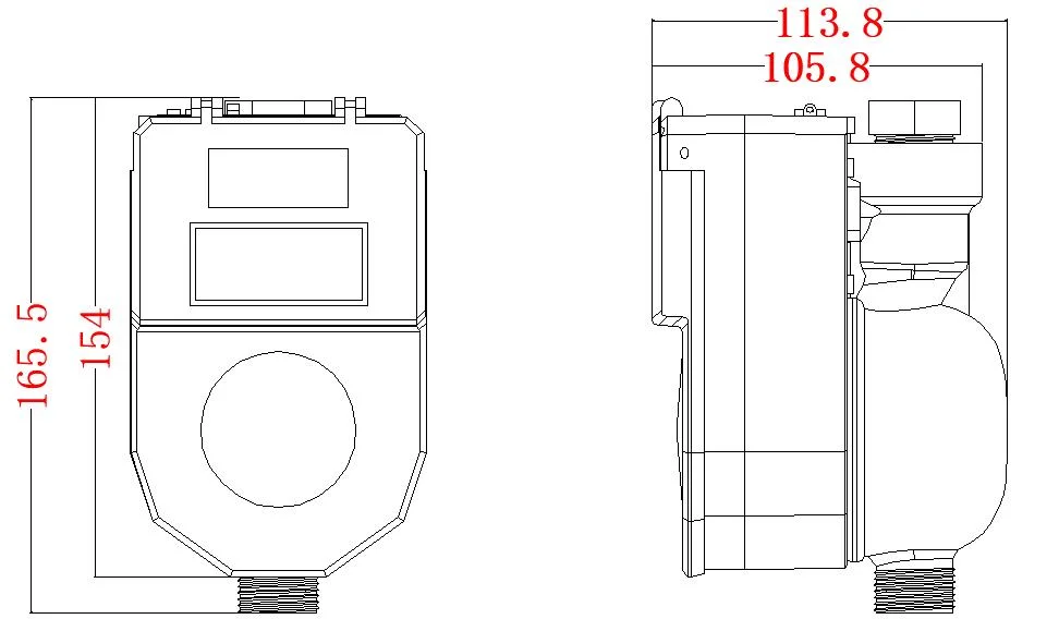 IP68 DN 15 Sts Keypad Prepaid Water Meter