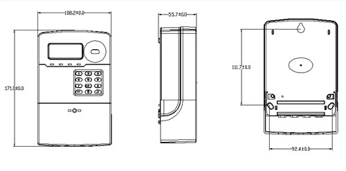 DDZY876 STS Prepayment Single Phase Two Wire Split Keypad Electronic Smart Energy Meter