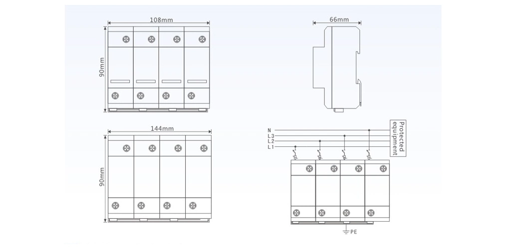 12.5ka 420V Patent AC Lightning Arrester Surge Protectors