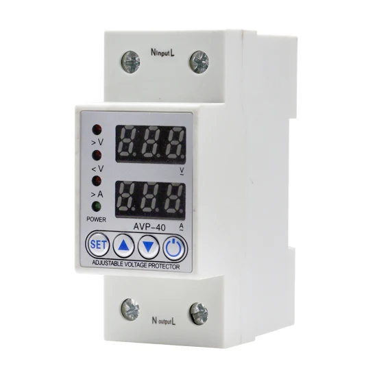 Low Price DIN Rail Automatic Adjustable Digital Over Under Voltage Protector 40A 63A 80A 100A 230V Voltage Protector