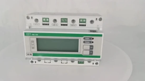 PMC-340 35mm DIN Rail Self-Powered Three-Phase 100A Direct Input Multifunction Energy Meter with 1 Solid State Output