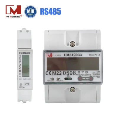 1/3 RS485 Modbus Phase Solar Energy Bidirectional Smart Meter for EV Charging Pile